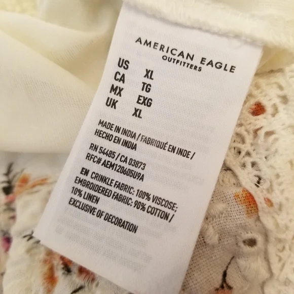 {XL} American Eagle Patchwork Prarie Eyelet Floral Lace Cottagecore Shorts - Picture 8 of 16